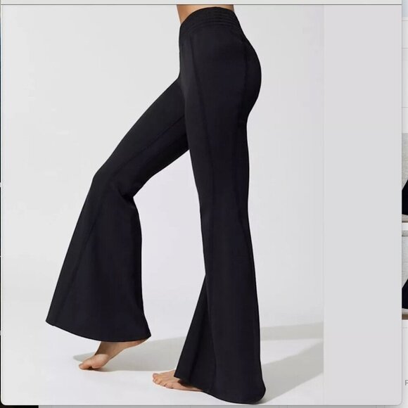 Free People Movement Attitude Flare Sweatpants Black XSmall XS OB674993 - Picture 1 of 6